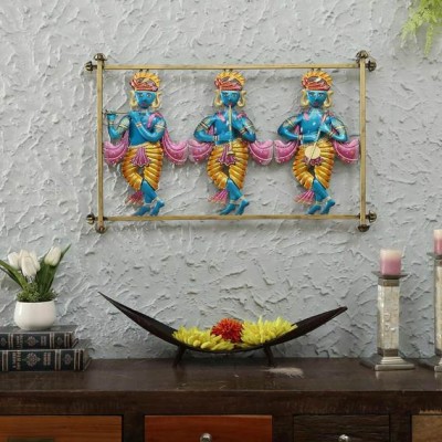 MULTICOLOUR IRON PAINTED WALL 3 KRISHANA REC. FRAME